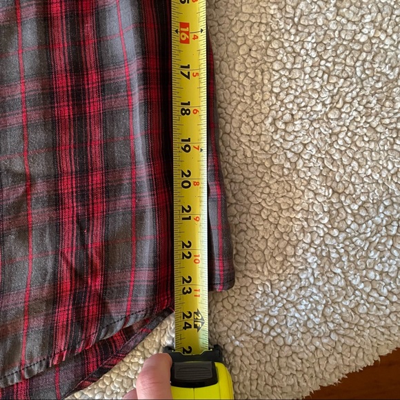 Carbon Classic Fit Red Grey Plaid Button Long Sleeve Shirt - Picture 5 of 10